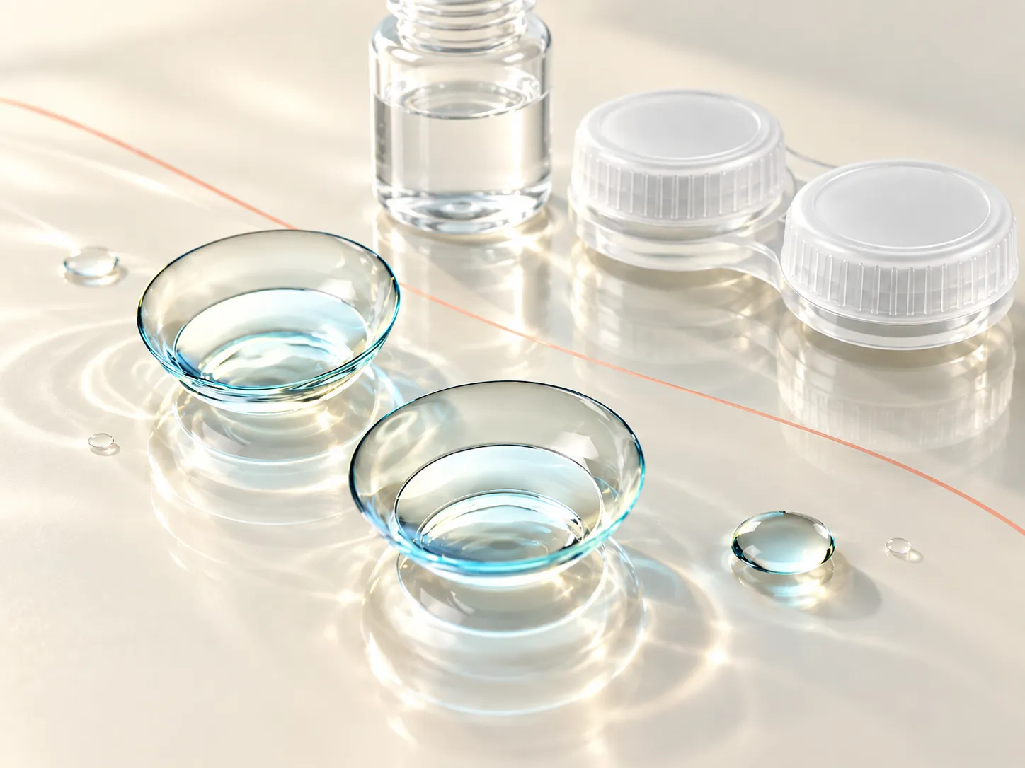 Verres de contact et étuis de rangement